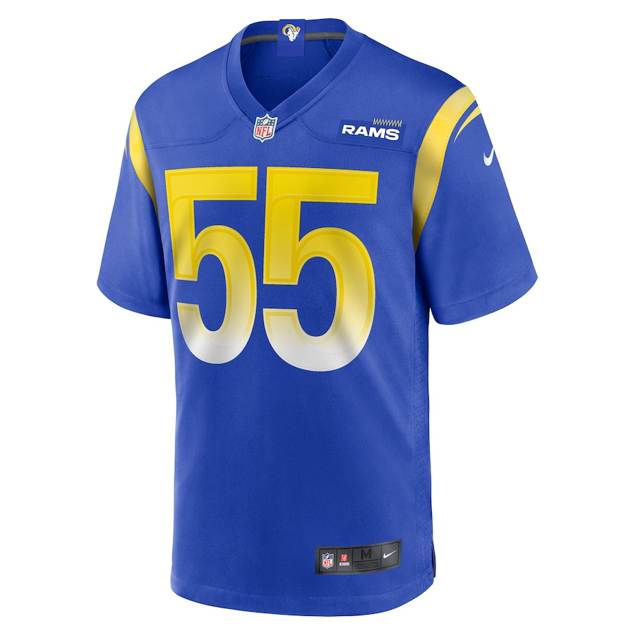 Braden Fiske 55 Los Angeles Rams Game Men Jersey - Royal JS5720 nicesnker - Image 2