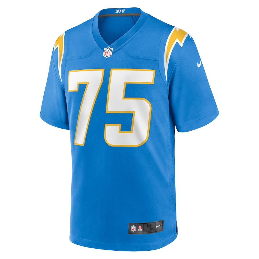 Bradley Bozeman 75 Los Angeles Chargers Team Game Men Jersey - Powder Blue JS3926 nicesnker - Image 2