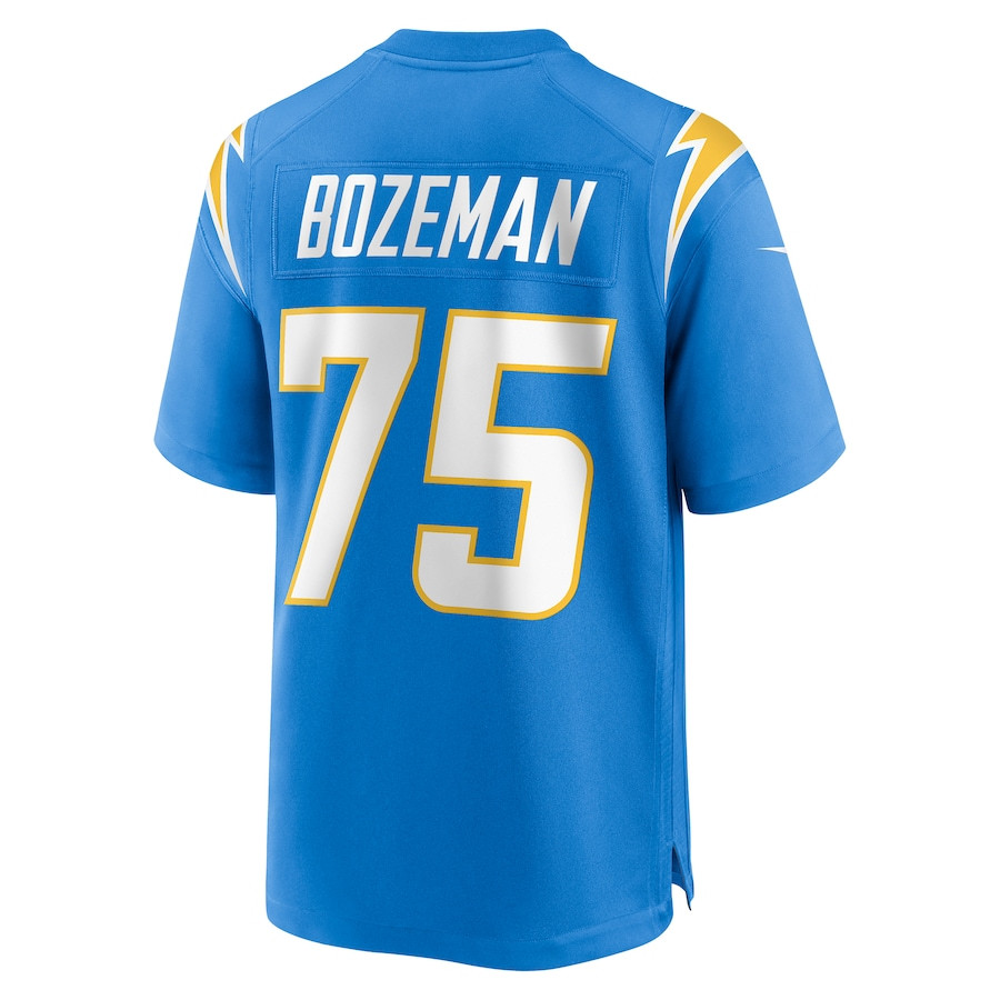 Bradley Bozeman 75 Los Angeles Chargers Team Game Men Jersey - Powder Blue JS3926 nicesnker - Image 3