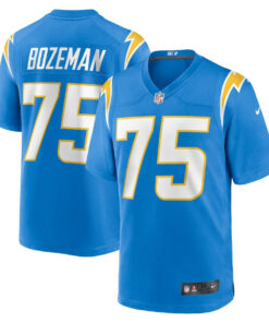 Bradley Bozeman 75 Los Angeles Chargers Team Game Men Jersey - Powder Blue JS3926 nicesnker