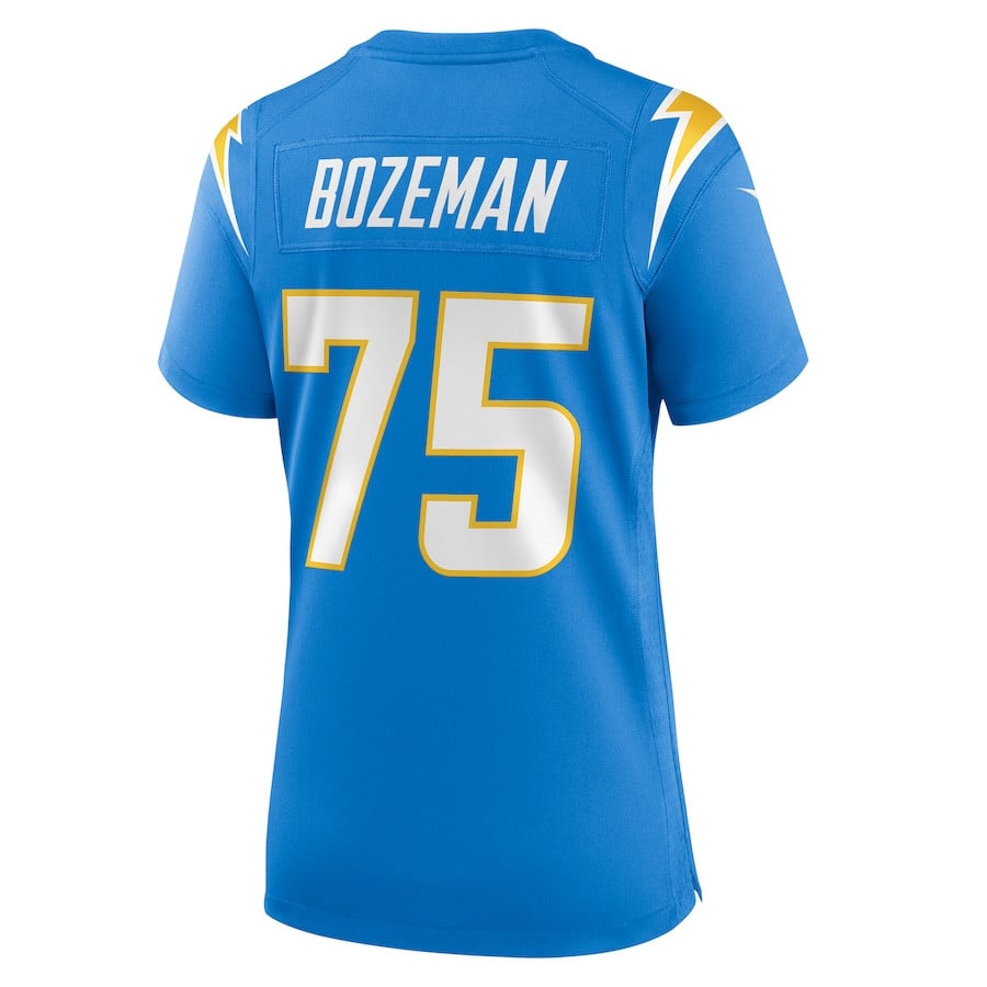 Bradley Bozeman 75 Los Angeles Chargers Women's Game Jersey - Powder Blue JS4197 nicesnker - Image 3