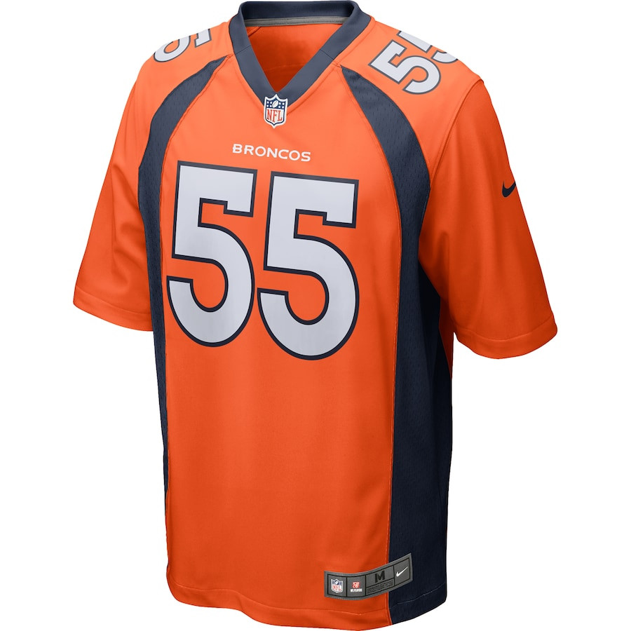 Bradley Chubb 55 Denver Broncos Men Game Jersey - Orange JS2214 nicesnker - Image 2
