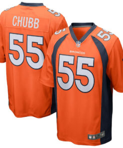 Bradley Chubb 55 Denver Broncos Men Game Jersey - Orange JS2214 nicesnker