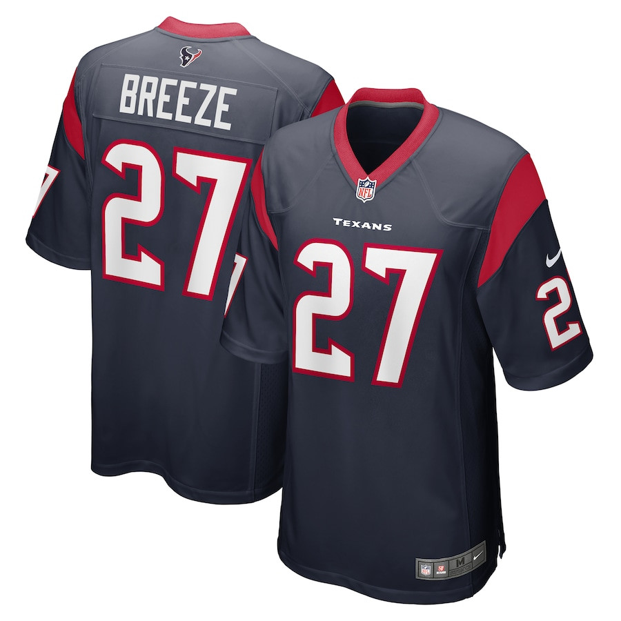 Brady Breeze 27 Houston Texans Game Men Jersey - Navy JS9572 nicesnker