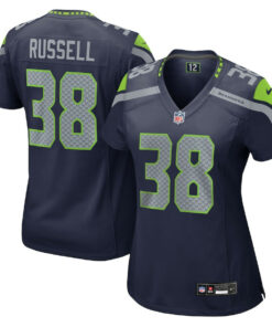 Brady Russell 38 Seattle Seahawks Women's Team Game Jersey - College Navy JS3739 nicesnker