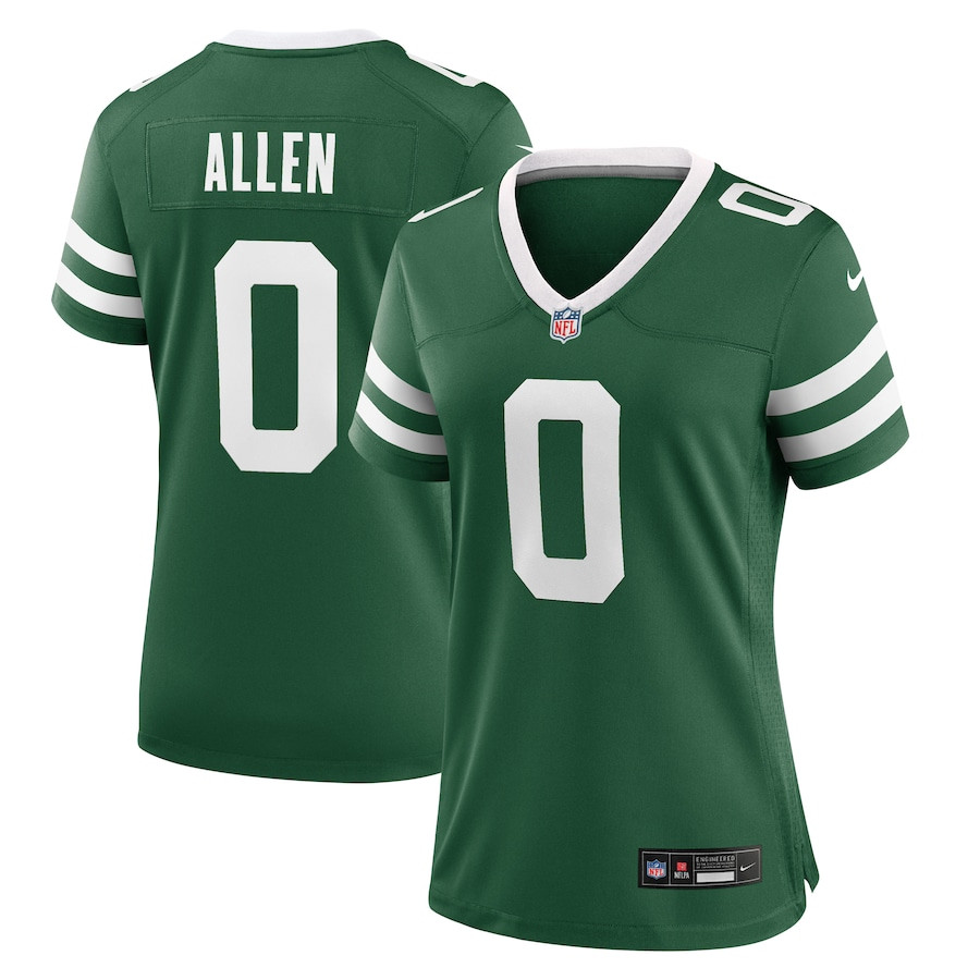 Braelon Allen 0 New York Jets Women's Team Game Jersey - Legacy Green JS8019 nicesnker