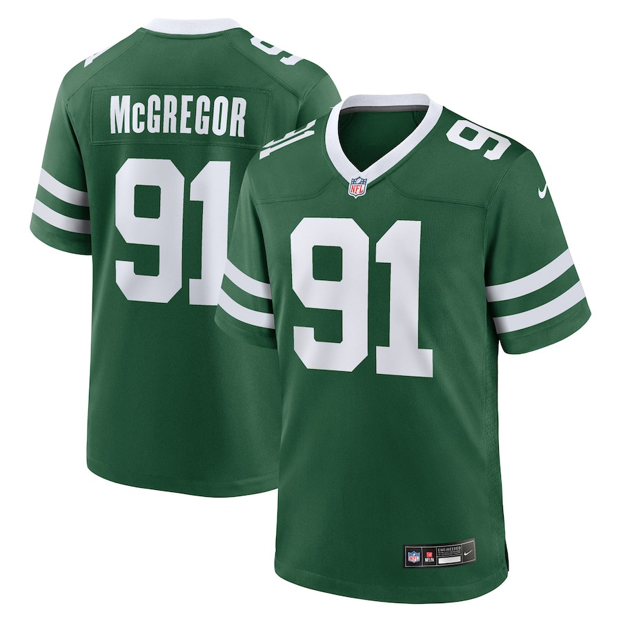 Braiden McGregor 91 New York Jets Team Game Men Jersey - Legacy Green JS3515 nicesnker