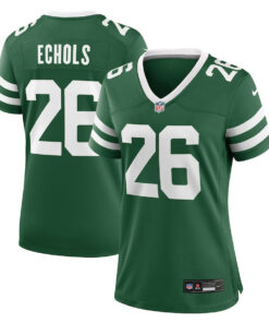 Brandin Echols 26 New York Jets Women's Team Game Jersey - Legacy Green JS7610 nicesnker