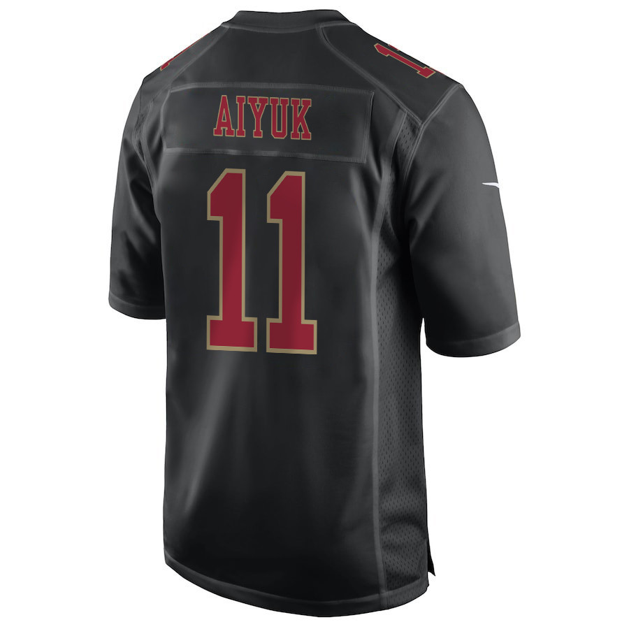 Brandon Aiyuk 11 San Francisco 49ers Super Bowl LVIII Patch Fashion Game Men Jersey - Carbon Black JS8821 nicesnker - Image 3