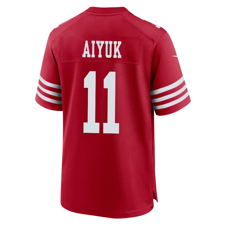 Brandon Aiyuk 11 San Francisco 49ers Super Bowl LVIII Patch Game Men Jersey - Scarlet JS7552 nicesnker - Image 3