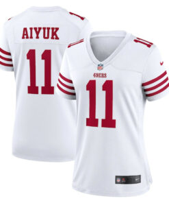 Brandon Aiyuk 11 San Francisco 49ers Women Retired Game Jersey - White JS9067 nicesnker