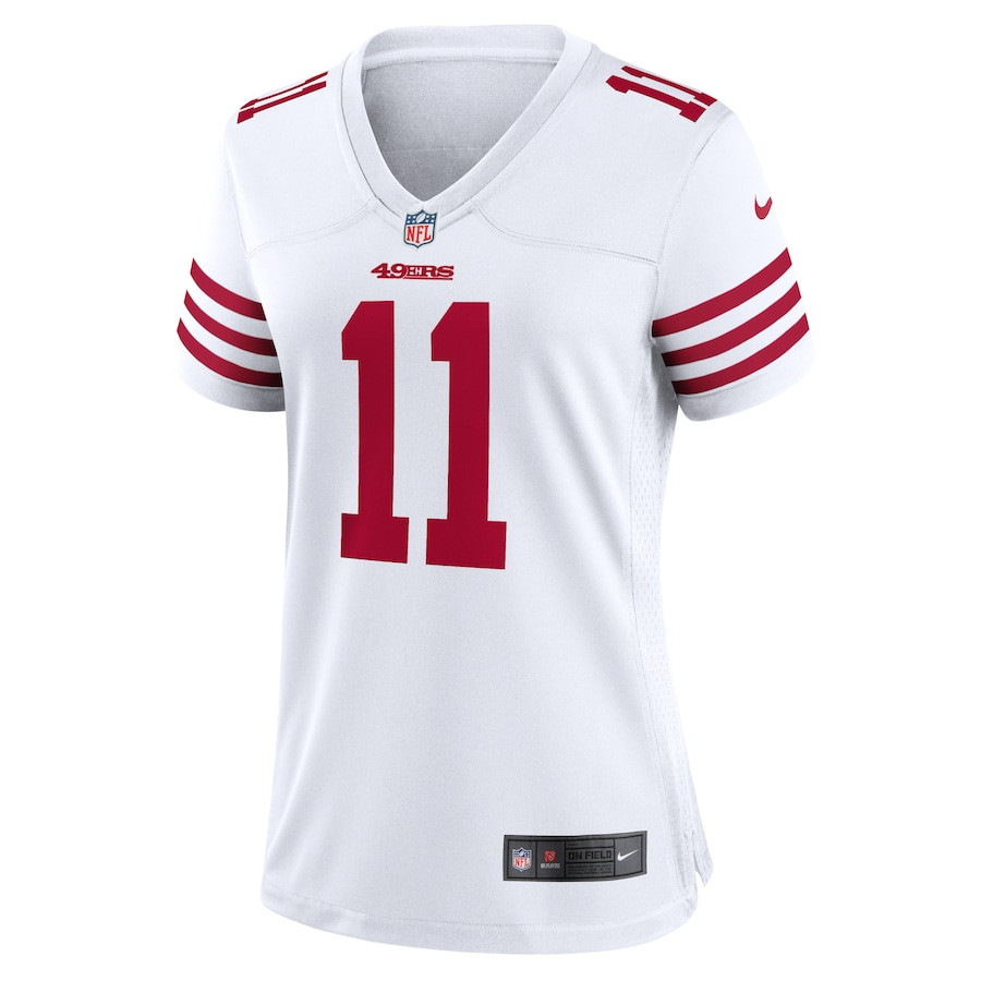 Brandon Aiyuk 11 San Francisco 49ers Women Retired Game Jersey - White JS9067 nicesnker - Image 2