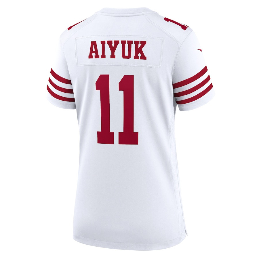 Brandon Aiyuk 11 San Francisco 49ers Women Retired Game Jersey - White JS9067 nicesnker - Image 3