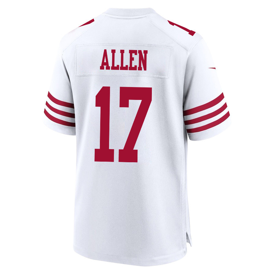 Brandon Allen 17 San Francisco 49ers Super Bowl LVIII Patch Game Men Jersey - White JS3510 nicesnker - Image 3
