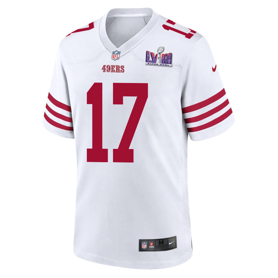 Brandon Allen 17 San Francisco 49ers Super Bowl LVIII Patch Game Men Jersey - White JS3510 nicesnker - Image 2