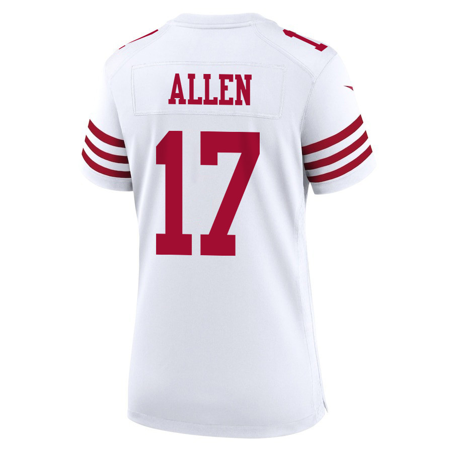 Brandon Allen 17 San Francisco 49ers Super Bowl LVIII Patch Game Women Jersey - White JS5899 nicesnker - Image 3