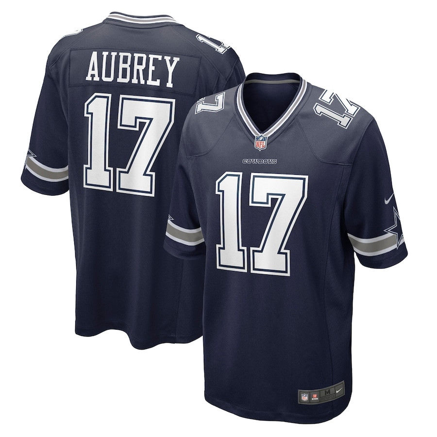 Brandon Aubrey 17 Dallas Cowboys Team Game Men Jersey - Navy JS2250 nicesnker