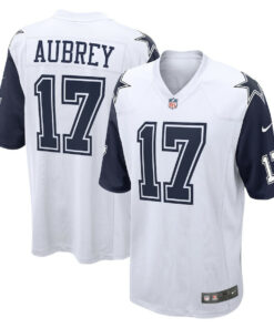 Brandon Aubrey 17 Dallas Cowboys Team Game Men Jersey - White JS4789 nicesnker