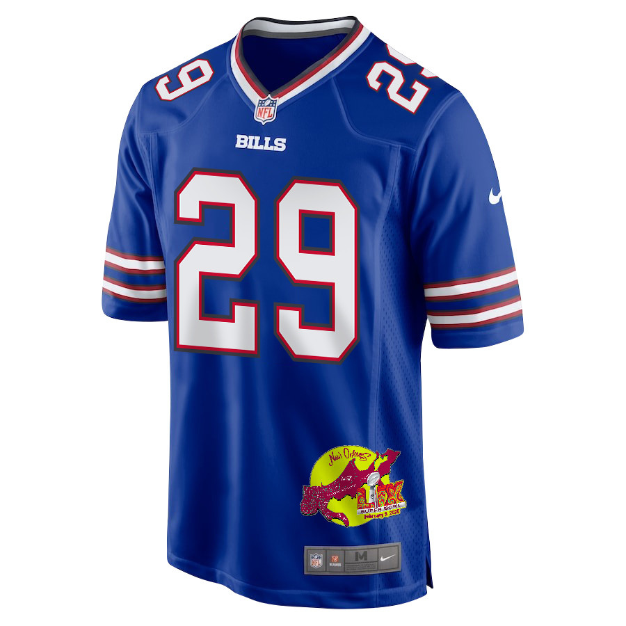 Brandon Codrington 29 Buffalo Bills Super Bowl LIX New Orleans Patch Game Men Jersey - Royal JS2819 nicesnker - Image 3