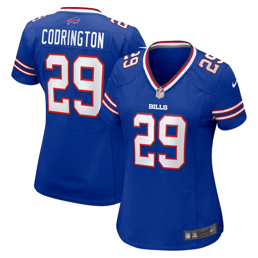 Brandon Codrington 29 Buffalo Bills Women's Game Jersey - Royal JS7857 nicesnker