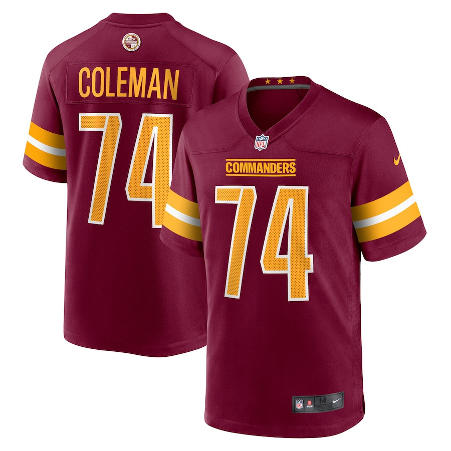 Brandon Coleman 74 Washington Commanders Game Men Jersey - Burgundy JS7776 nicesnker