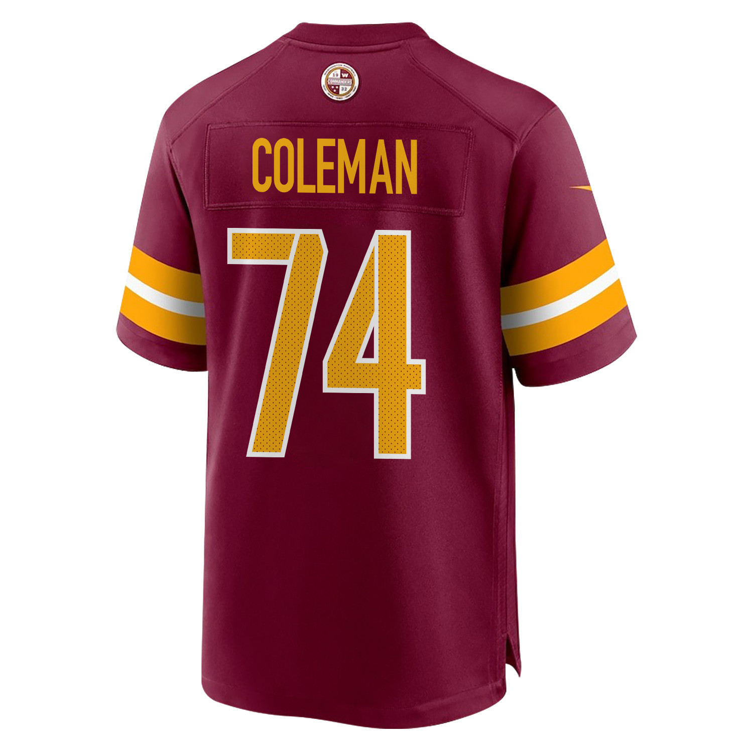 Brandon Coleman 74 Washington Commanders Super Bowl LIX Champions Patch 'New Orleans - A Symphony of Sport' EMBROIDERED Game Men Jersey - Burgundy JS8736 nicesnker - Image 2