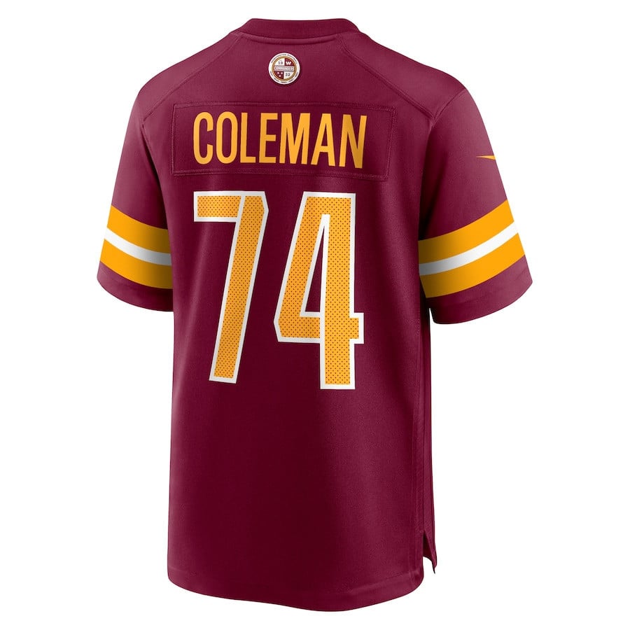 Brandon Coleman #74 Washington Commanders Super Bowl LIX Jersey - Men's - Burgundy JS1991 nicesnker - Image 3