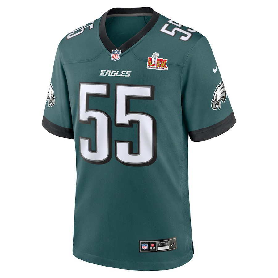 Brandon Graham #55 Philadelphia Eagles Super Bowl LIX Jersey - Men's - Midnight Green JS5860 nicesnker - Image 2