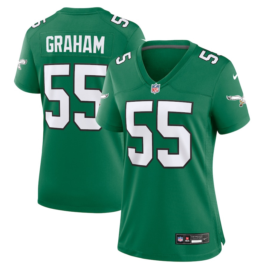 Brandon Graham 55 Philadelphia Eagles Women's Alternate Game Jersey - Kelly Green JS3154 nicesnker