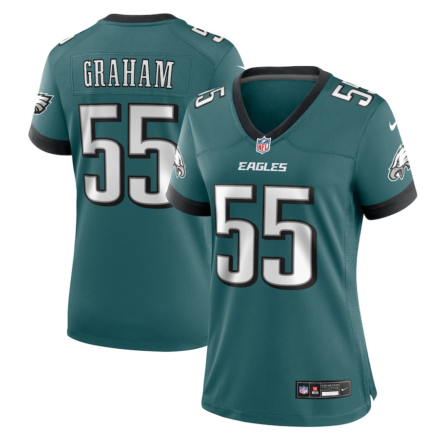 Brandon Graham 55 Philadelphia Eagles Women's Team Game Jersey - Midnight Green JS2383 nicesnker