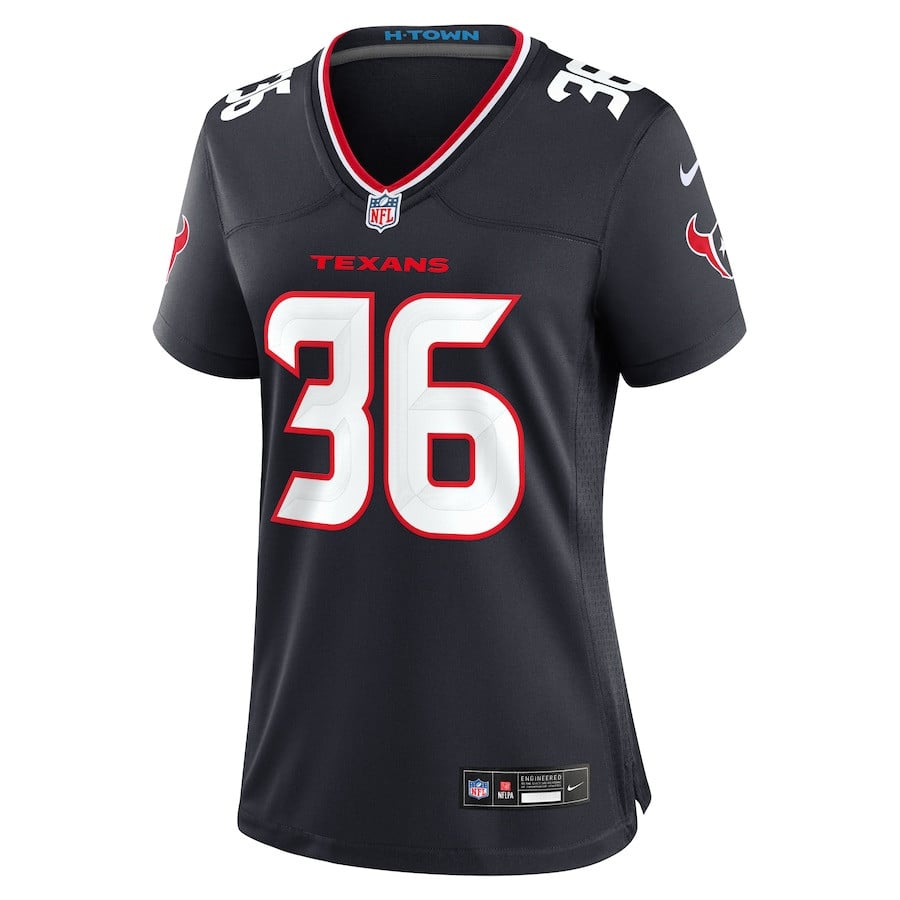 Brandon Hill 36 Houston Texans Women's Team Game Jersey - Navy JS4158 nicesnker - Image 2