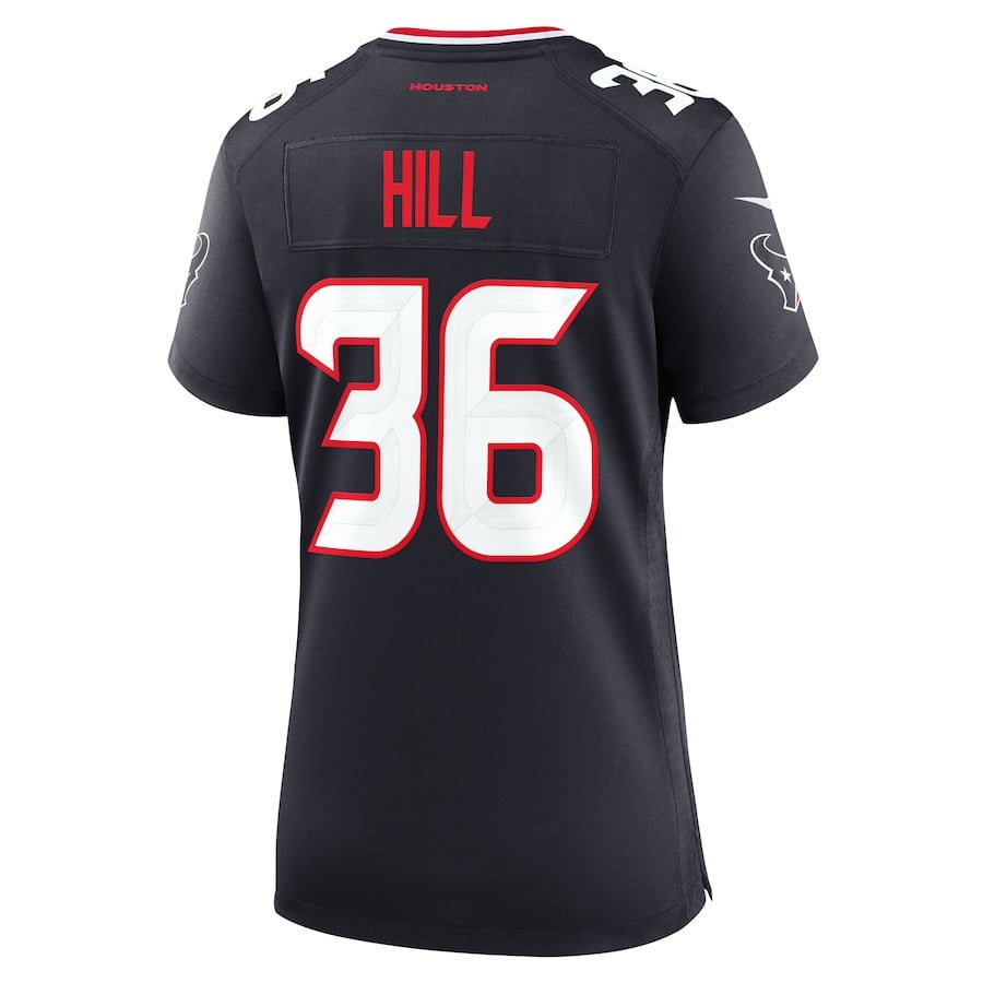 Brandon Hill 36 Houston Texans Women's Team Game Jersey - Navy JS4158 nicesnker - Image 3