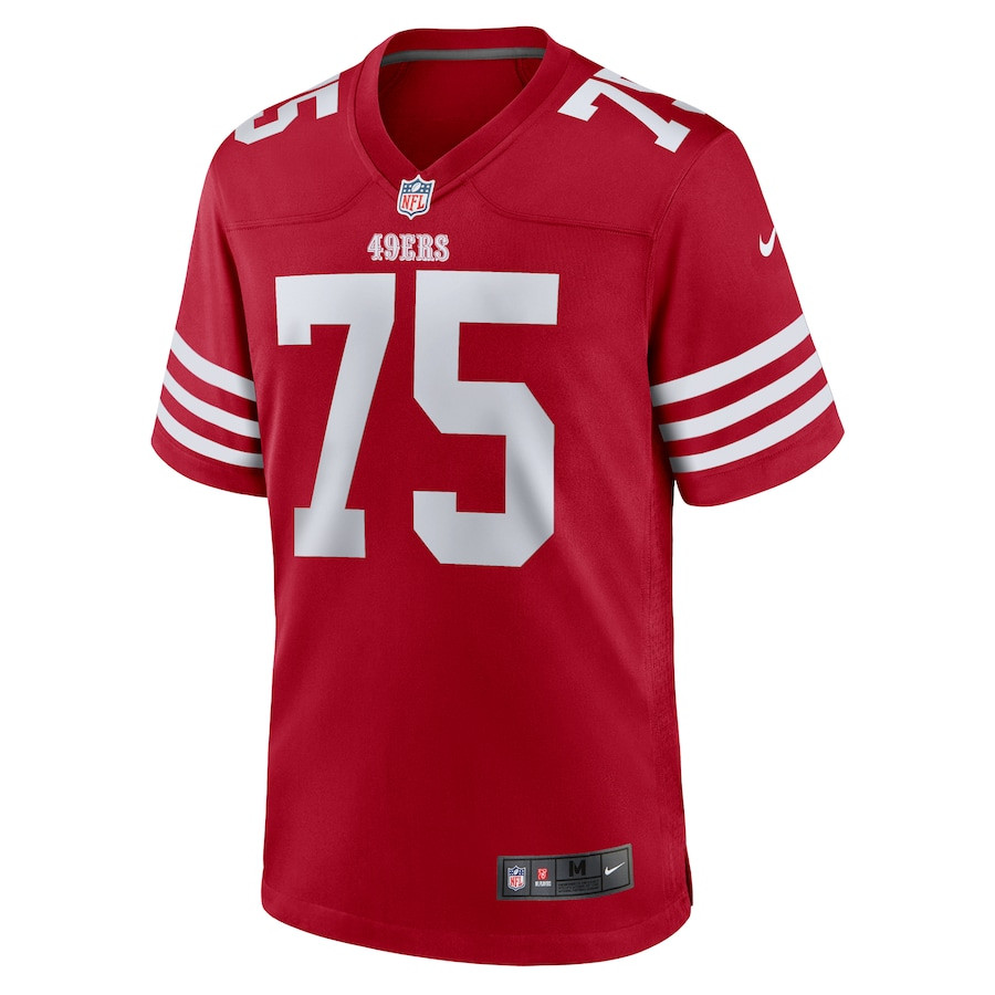Brandon Parker 75 San Francisco 49ers Team Game Men Jersey - Scarlet JS5040 nicesnker - Image 2