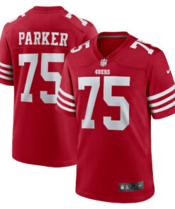 Brandon Parker 75 San Francisco 49ers Team Game Men Jersey - Scarlet JS5040 nicesnker