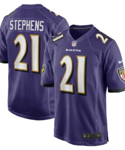 Brandon Stephens 21 Baltimore Ravens Team Game Men Jersey - Purple JS6734 nicesnker