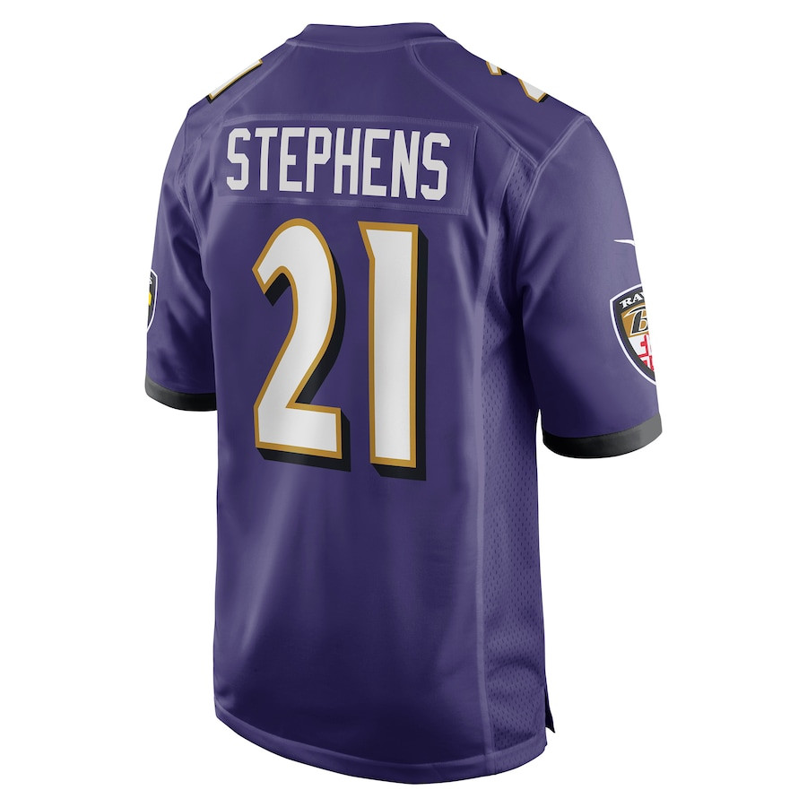 Brandon Stephens 21 Baltimore Ravens Team Game Men Jersey - Purple JS6734 nicesnker - Image 3