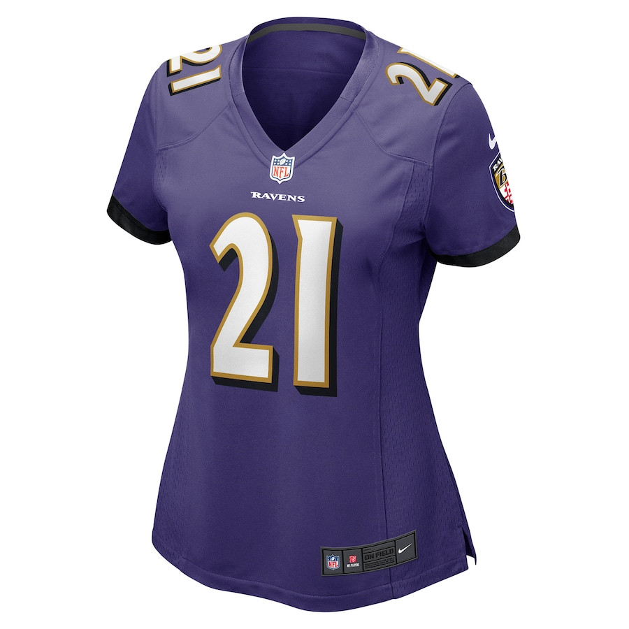 Brandon Stephens 21 Baltimore Ravens Women Game Jersey - Purple JS7826 nicesnker - Image 2