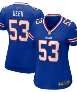 Branson Deen 53 Buffalo Bills Women's Game Jersey - Royal JS2009 nicesnker