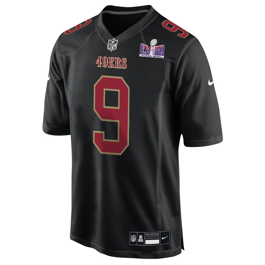 Brayden Willis 9 San Francisco 49ers Super Bowl LVIII Patch Fashion Game Men Jersey - Carbon Black JS1613 nicesnker - Image 2