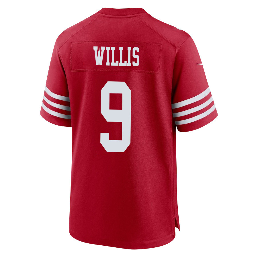 Brayden Willis 9 San Francisco 49ers Super Bowl LVIII Patch Game Men Jersey - Scarlet JS5799 nicesnker - Image 3
