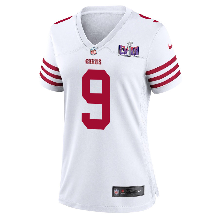 Brayden Willis 9 San Francisco 49ers Super Bowl LVIII Patch Game Women Jersey - White JS1573 nicesnker - Image 2