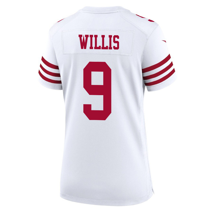 Brayden Willis 9 San Francisco 49ers Super Bowl LVIII Patch Game Women Jersey - White JS1573 nicesnker - Image 3