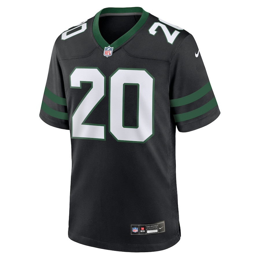 Breece Hall 20 New York Jets Alternate Game Jersey - Men, Legacy Black JS3456 nicesnker - Image 2