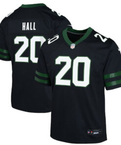 Breece Hall 20 New York Jets Alternate Game YOUTH Jersey - Legacy Black JS1256 nicesnker