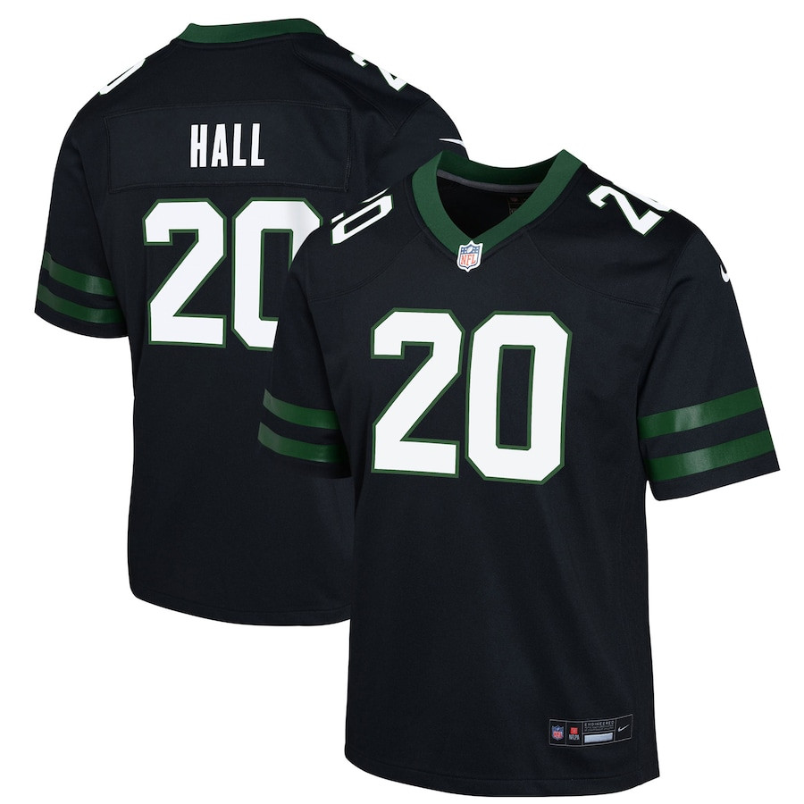 Breece Hall 20 New York Jets Alternate Game YOUTH Jersey - Legacy Black JS1256 nicesnker