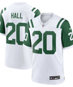 Breece Hall 20 New York Jets Classic Alternate Game Men Jersey - White JS7285 nicesnker