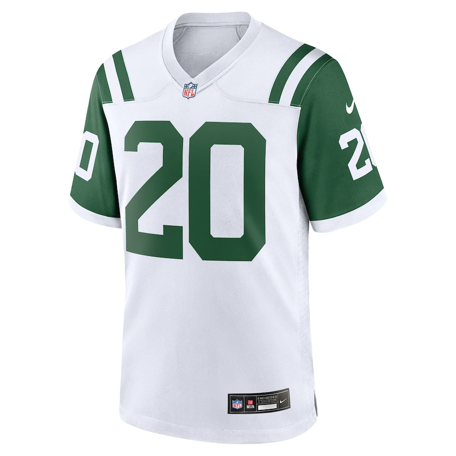 Breece Hall 20 New York Jets Classic Alternate Game Men Jersey - White JS7285 nicesnker - Image 2