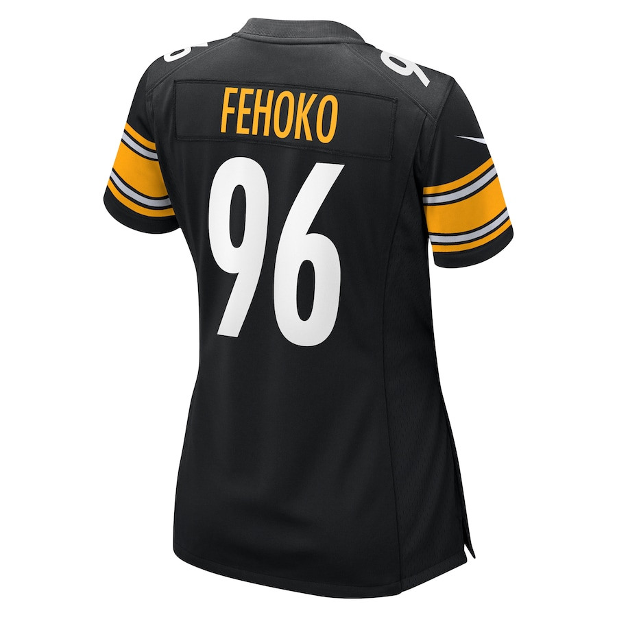 Breiden Fehoko 96 Pittsburgh Steelers Women's Game Jersey - Black JS6974 nicesnker - Image 3