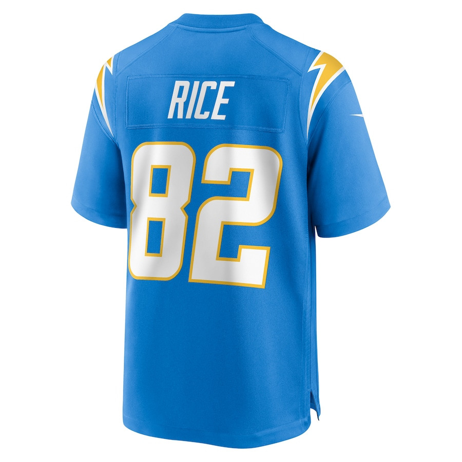 Brenden Rice 82 Los Angeles Chargers Team Game Men Jersey - Powder Blue JS4925 nicesnker - Image 3
