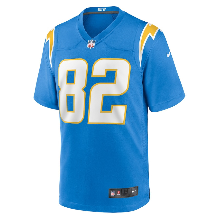 Brenden Rice 82 Los Angeles Chargers Team Game Men Jersey - Powder Blue JS4925 nicesnker - Image 2